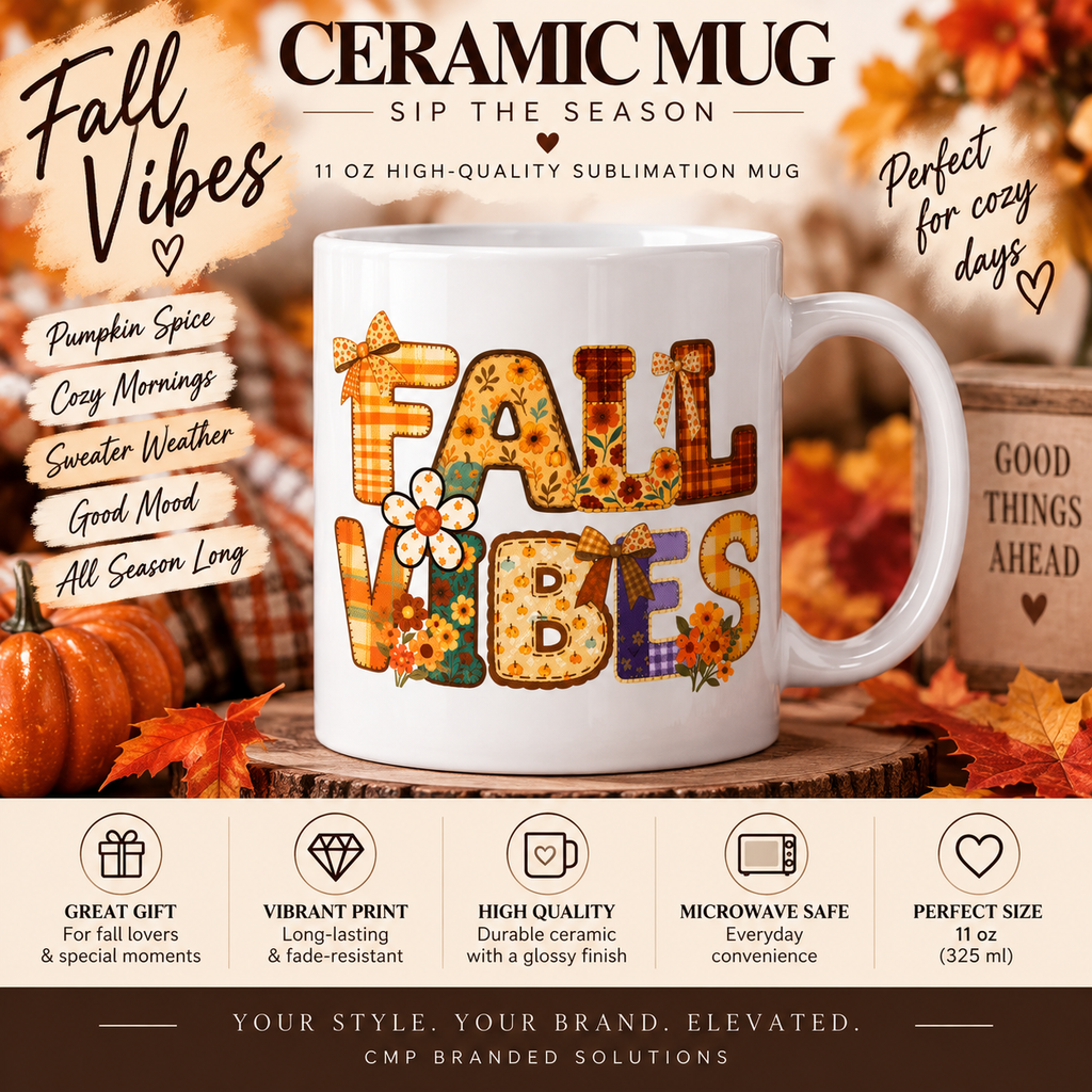 Personalized Sublimation Mug | 11 oz & 15 oz Ceramic Mug