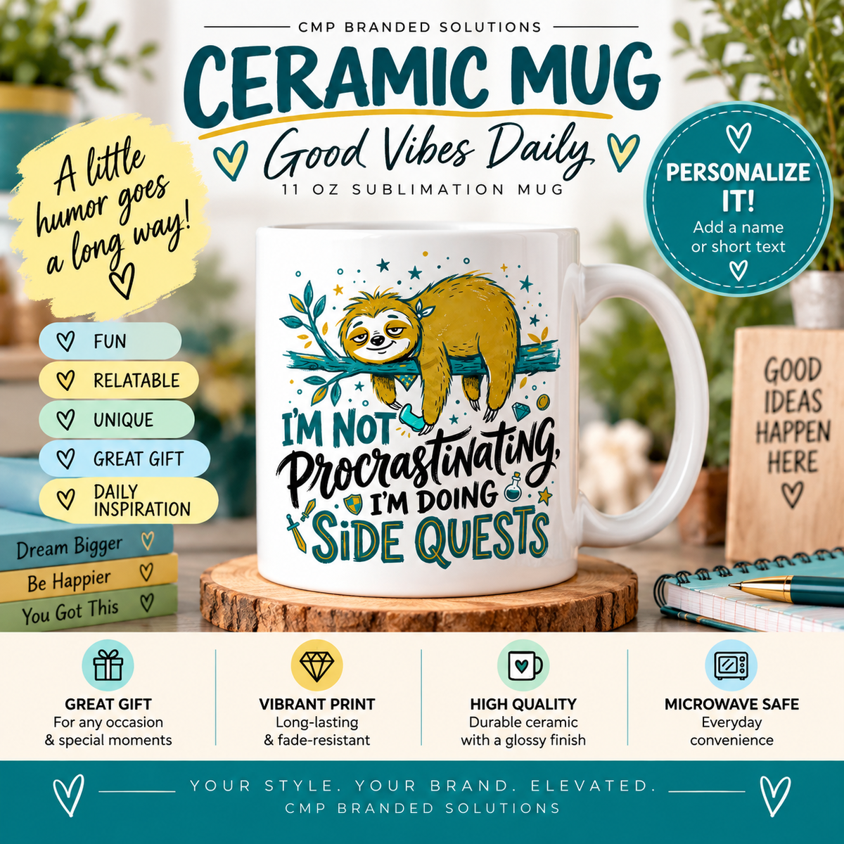 Personalized Sublimation Mug | 11 oz & 15 oz Ceramic Mug
