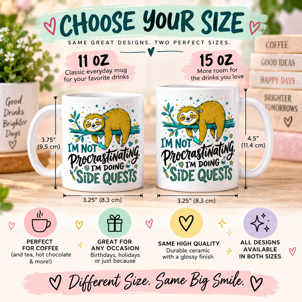Personalized Sublimation Mug | 11 oz & 15 oz Ceramic Mug