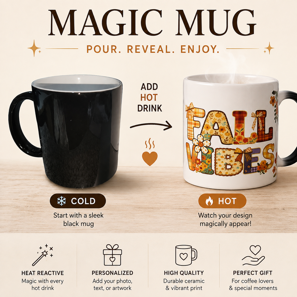 Personalized Magic Mug | 11 oz Color-Changing Sublimation Mug