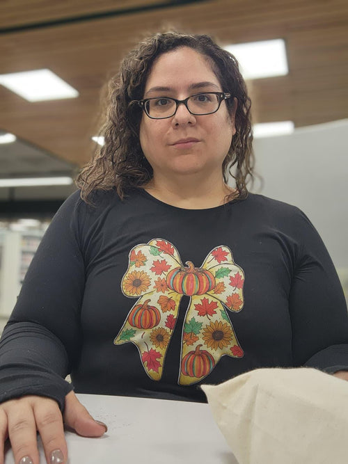 Fall Pumpkin Graphic Long-Sleeve Shirt