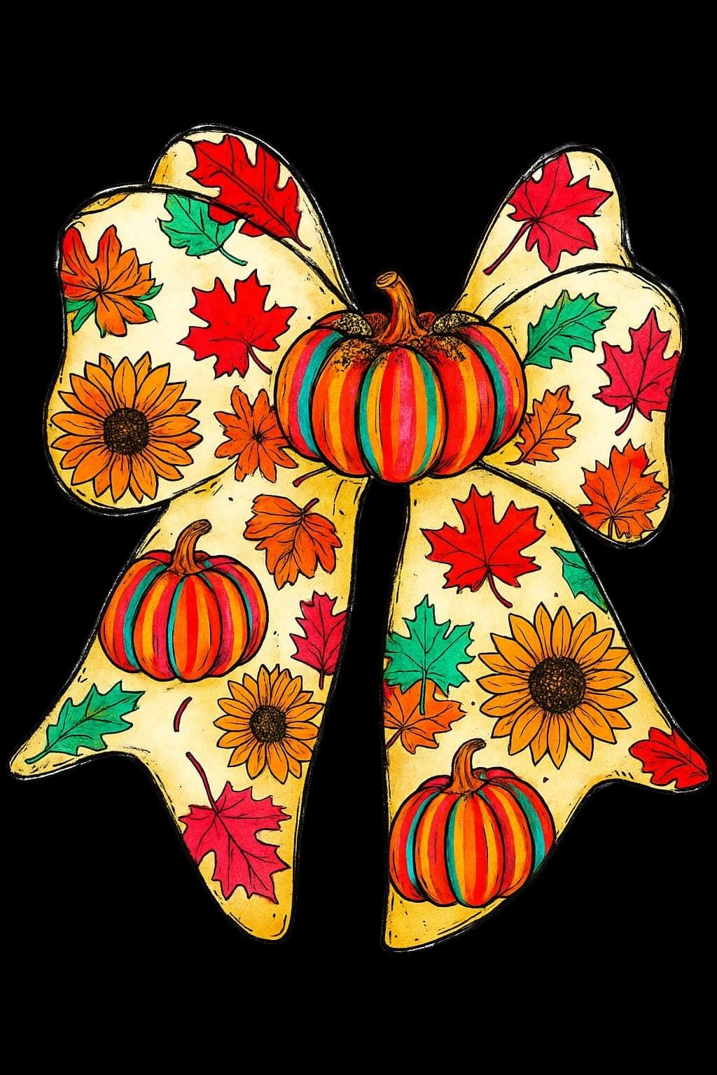 Fall Pumpkin Graphic Long-Sleeve Shirt