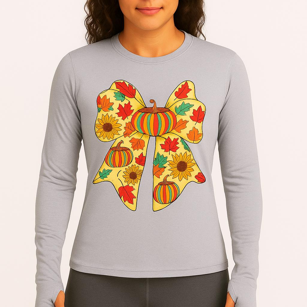 Fall Pumpkin Graphic Long-Sleeve Shirt