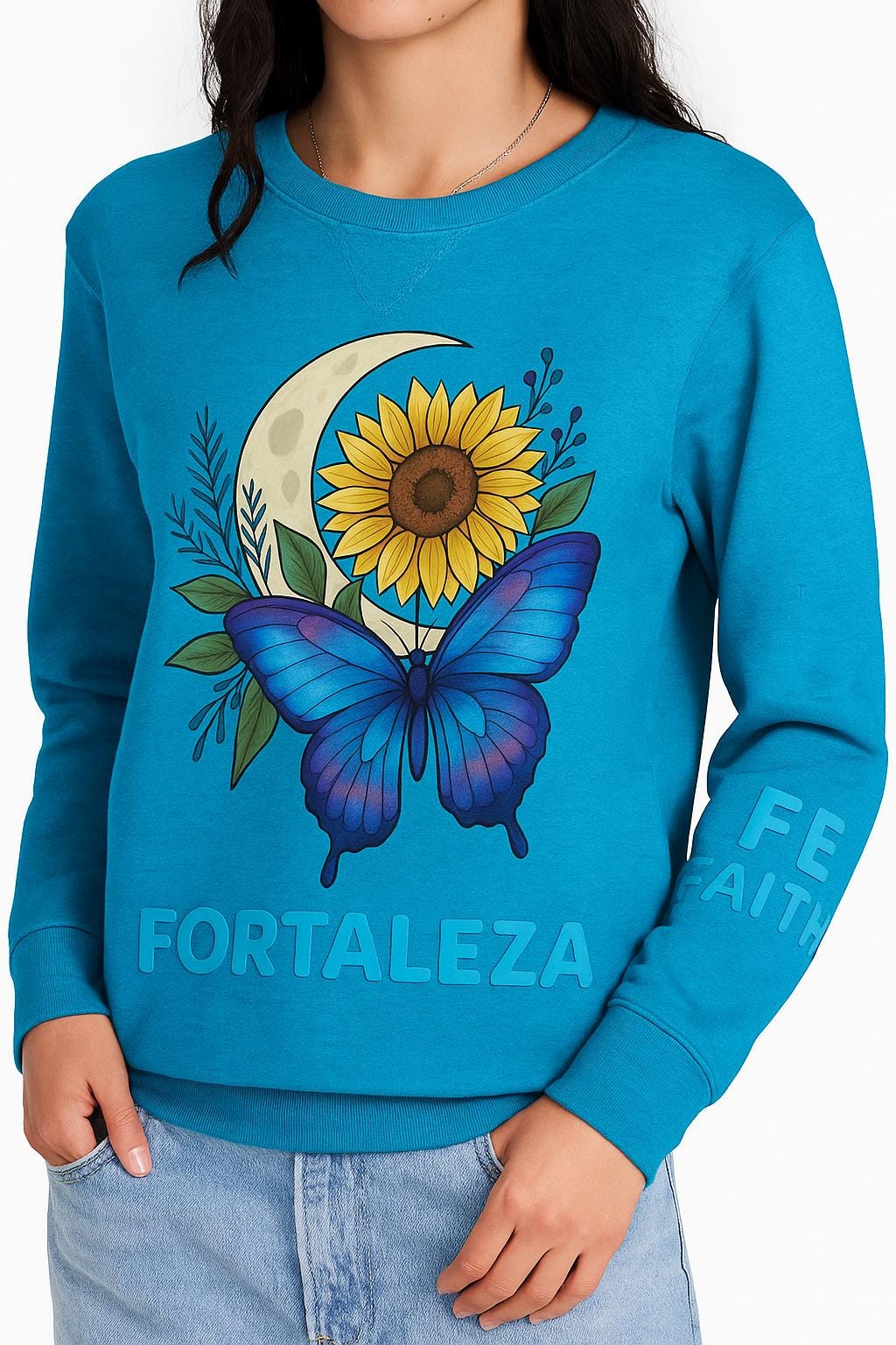 Fortaleza • Fe • Faith UV Color-Changing Sweatshirt