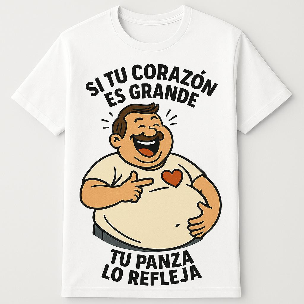 Si Tu Corazón Es Grande, Tu Panza Lo Refleja T-Shirt