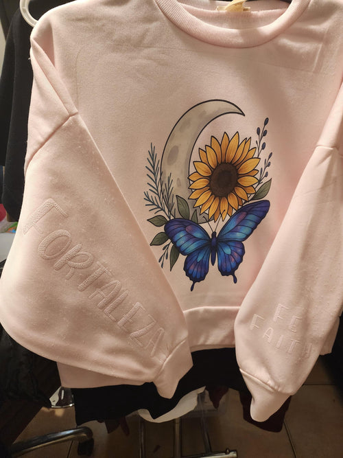 Fortaleza • Fe • Faith UV Color-Changing Sweatshirt